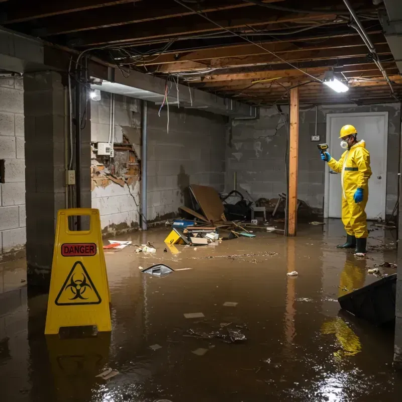 Flooded Basement Electrical Hazard in Blaine, WA Property